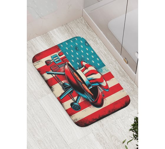 Коврик для ванной комнаты и туалета противоскользящий JOYARTY Барбекю 52x77 см bath_sd3455 1