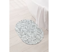 Коврик для ванной и туалета овальный противоскользящий JOYARTY Фигурные изменения 58x38 см sbm_20883_58x38