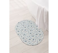 Коврик для ванной и туалета овальный противоскользящий JOYARTY Рождественский набор 58x38 см sbm_427904_58x38