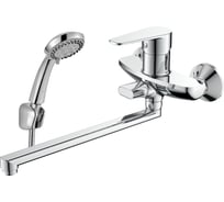 Одноручный смеситель для ванны Decoroom универсальный, с поворотным изливом 300 мм DR72043