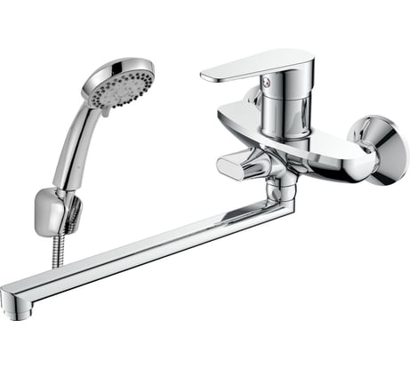 Одноручный смеситель для ванны Decoroom универсальный, с поворотным изливом 300 мм DR72043