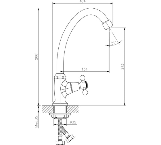 Кран для холодной воды Decoroom DR54010