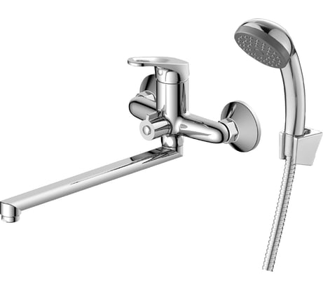 Одноручный смеситель для ванны Decoroom универсальный, с поворотным изливом 300 мм DR21043