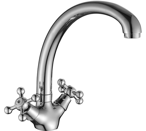 Двуручный смеситель для кухни Decoroom с высоким повортным изливом DR54029