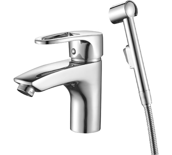 Одноручный смеситель для умывальника и биде Decoroom монолитный DR70015
