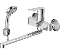 Одноручный смеситель для ванны Decoroom универсальный, с поворотным изливом 300 мм DR22043