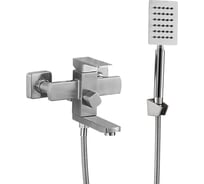 Смеситель для ванны MELANA Cubo нерж.сталь, однорычажный, сатин, литой излив 610205