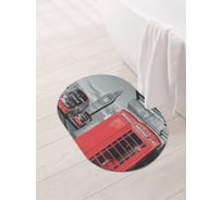 Коврик для ванной и туалета овальный противоскользящий JOYARTY Эксурсия по Лондону 58x38 см sbm_14659_58x38