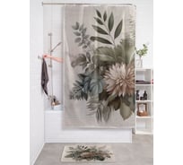 Штора занавеска для ванной тканевая JOYARTY Винтажные цветы 180x200 см, sc_sd3553