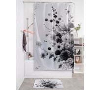 Штора занавеска для ванной тканевая JOYARTY Букет с поля 180x200 см, sc_sd3588