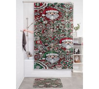 Штора занавеска для ванной тканевая JOYARTY Красный нос 180x200 см, серия Новый год и Рождество sc_sd3973