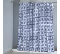 Текстильная штора для ванной и душа Aquarius Лабиринт 180х200 см, синий 6368363683