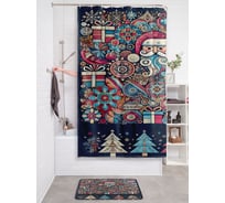 Штора для ванной тканевая JOYARTY "Подарки на празник" 180x200 см , серия Новый год и Рождество sc_sd3974