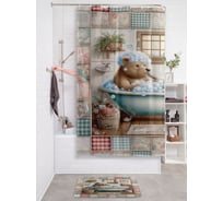 Штора для ванной тканевая JOYARTY "Медведь в ванной" 180x200 см sc_sd3550