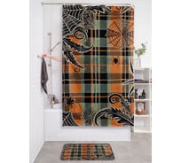 Штора для ванной тканевая JOYARTY "Логово пауков" 180x200 см , серия Хэллоуин sc_sd3933