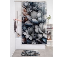 Штора занавеска для ванной тканевая JOYARTY Бледная магнолия 180x200 см, sc_sd3483