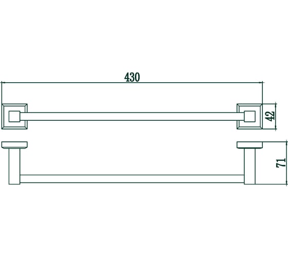 Держатель для полотенец Savol прямой, 40 см S-409524