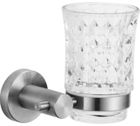 Стеклянный стакан с настенным держателем Savol S-005658