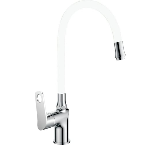 Кухонный смеситель OUTE с гибким изливом, белый T30293B