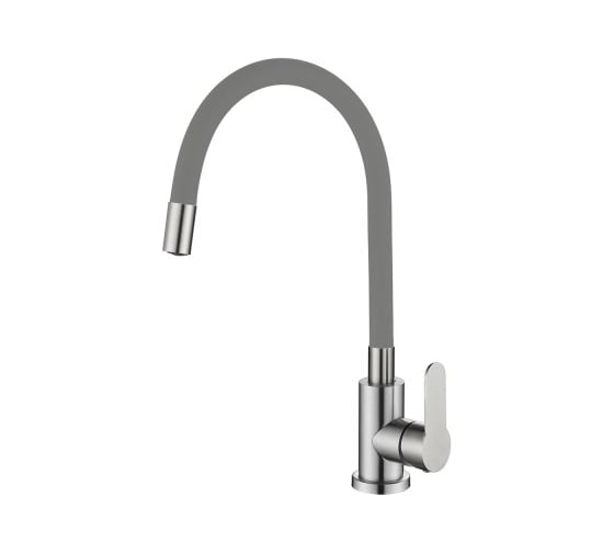 Кухонный смеситель OUTE T40193B-5 с гибким изливом, серый 1