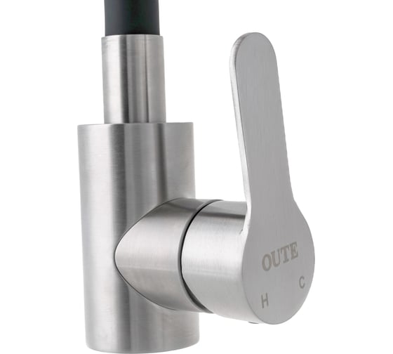 Кухонный смеситель OUTE с гибким изливом, черный T40193B-2