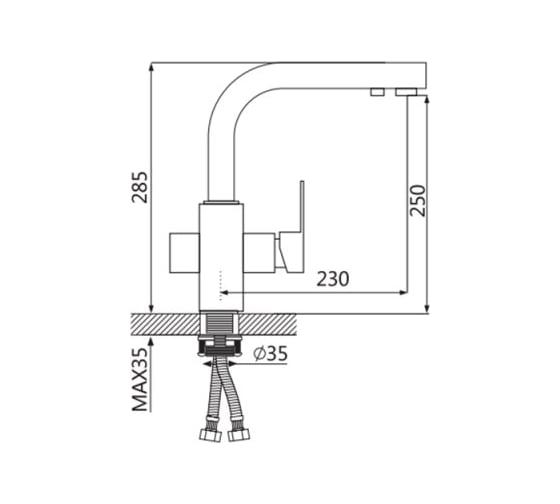 Кухонный смеситель OUTE T693B