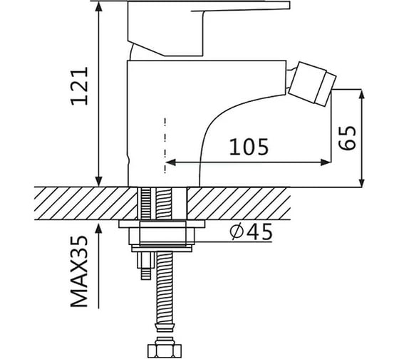 Смеситель для биде OUTE T20305