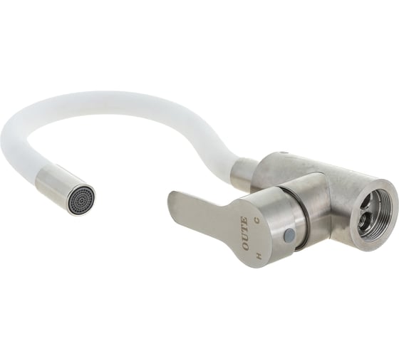 Кухонный смеситель OUTE с гибким изливом, белый T40193B