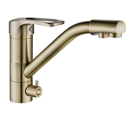 Смеситель для кухни OUTE выполнен из латуни поворотный излив цвет бронза T4803BQ-2