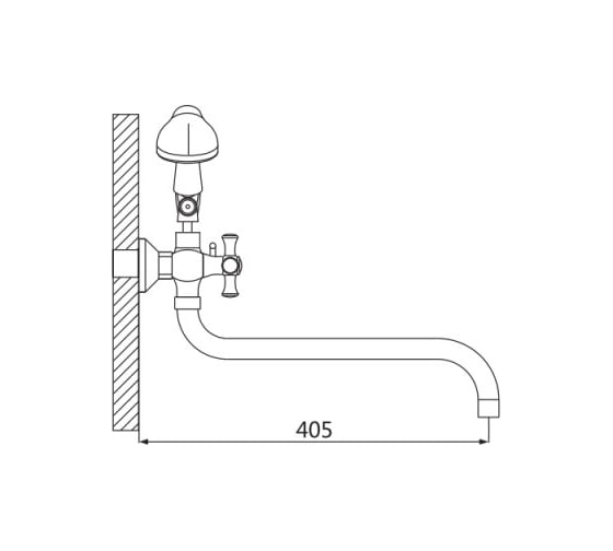 Смеситель для ванны OUTE T8923