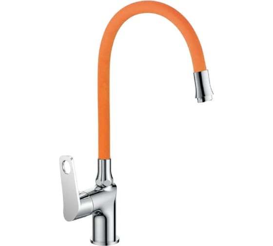 Кухонный смеситель OUTE T30293B-4 с гибким изливом, оранжевый T30293В-4