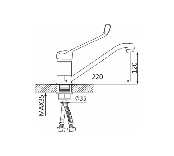 Кухонный смеситель OUTE T2303B