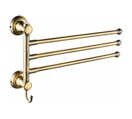 Вешалка для полотенца OUTE тройная, силумин, бронза, длина 34 см TG2423