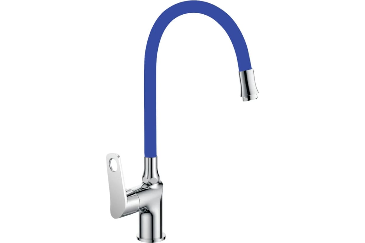 Кухонный смеситель OUTE T30293B-3 с гибким изливом, голубой - выгодная ...