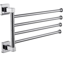 Держатель для полотенец FASHUN 4-х реечный, поворотный, настенного монтажа, ШВГ 334х212х60 мм A2614