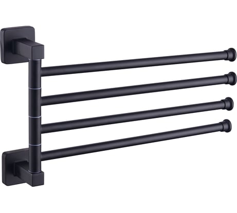 Держатель для полотенец FASHUN 4-х реечный, поворотный, настенного монтажа, ШВГ 334х212х60 мм A2614-7