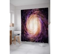 Штора (занавеска) для ванной JoyArty "Поглощение звезды" из сатена, 180х200 см с крючками, sc_22410