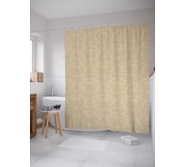 Штора (занавеска) для ванной JoyArty "Классический орнамент" из сатена, 180х200 см с крючками, sc_13521