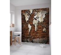 Штора (занавеска) для ванной JoyArty "Уличная карта" из сатена, 180х200 см с крючками, sc_11525