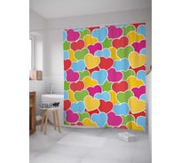 Штора (занавеска) для ванной JoyArty "Любовная вечность" из сатена, 180х200 см с крючками, sc_22890