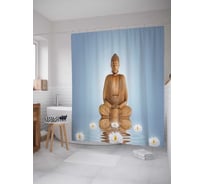 Штора (занавеска) для ванной JoyArty "Зона спокойствия" из сатена, 180х200 см с крючками, sc_14861