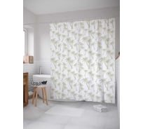 Штора (занавеска) для ванной JoyArty "Много пальм" из сатена, 180х200 см с крючками, sc_17153