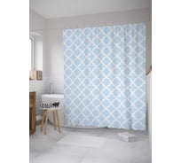 Штора (занавеска) для ванной JoyArty "Простой орнамент" из сатена, 180х200 см с крючками, sc_10491