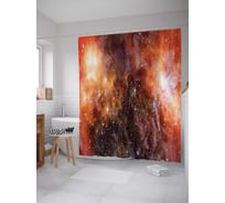 Штора (занавеска) для ванной JoyArty "Таинственный космос" из сатена, 180х200 см с крючками, sc_14488