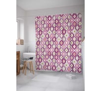 Штора (занавеска) для ванной JoyArty "Волнистые вспышки" из сатена, 180х200 см с крючками, sc_11560