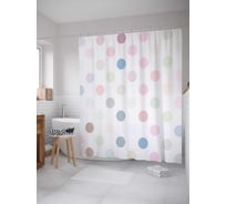Штора (занавеска) для ванной JoyArty "Падающие шары" из сатена, 180х200 см с крючками, sc_16398