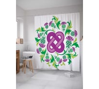 Штора (занавеска) для ванной JoyArty "Бесконечная жизнь" из сатена, 180х200 см с крючками, sc_16888