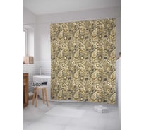 Штора (занавеска) для ванной JoyArty "Капли энергии" из сатена, 180х200 см с крючками, sc_21953