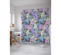 Штора (занавеска) для ванной JoyArty "Любовная весна" из сатена, 180х200 см с крючками, sc_22255