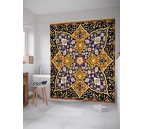 Штора (занавеска) для ванной JoyArty "Лепесточная феерия" из сатена, 180х200 см с крючками, sc_15399